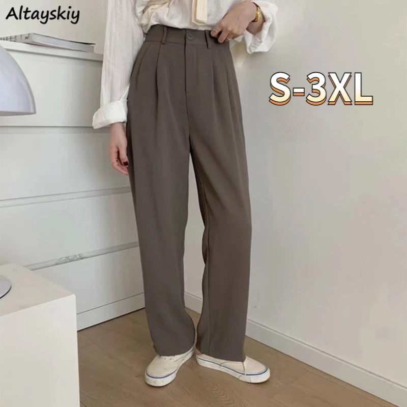 S-3XL Pants Women Loose Pockets Vintage Solid Minimalist Trouser High Waist Straight Elegant Lady Trendy Korean Style Female New
S-3XL Pants Women Loose Pockets Vintage Solid Minimalist Trouser High Waist Straight Elegant Lady Trendy Korean Style Female New
