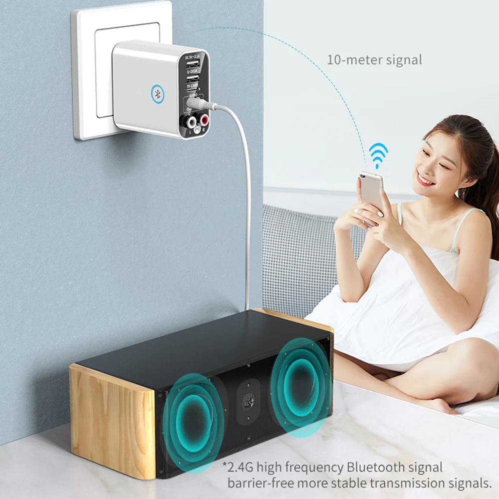 Bluetooth 5.0 Receiver Wireless Stereo Audio Adapter Transmitter TF/U Disk Play USB Quick Charging Smart APP Control Adapters
Bluetooth 5.0 Receiver Wireless Stereo Audio Adapter Transmitter TF/U Disk Play USB Quick Charging Smart APP Control Adapters