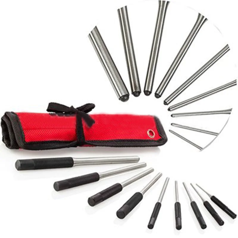 9pcs/Set Durable Steel Roll Pin Punch Set Tool Kit For Removing Pin From The Machinery Jewelry Professional Indoor Outdoor Tools
9pcs/Set Durable Steel Roll Pin Punch Set Tool Kit For Removing Pin From The Machinery Jewelry Professional Indoor Outdoor Tools