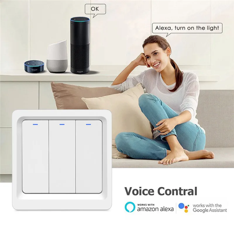 WiFi Smart Home Light Switch Push Button Smart Life/Tuya APP Remote Control Works with Alexa Google Home for Voice Control
WiFi Smart Home Light Switch Push Button Smart Life/Tuya APP Remote Control Works with Alexa Google Home for Voice Control