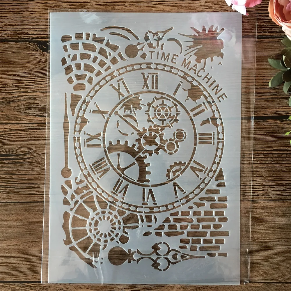 A4 29cm Vintage Clock Time Brick DIY Layering Stencils Painting Scrapbook Embossing Hollow Embellishment Printing Lace Ruler
A4 29cm Vintage Clock Time Brick DIY Layering Stencils Painting Scrapbook Embossing Hollow Embellishment Printing Lace Ruler