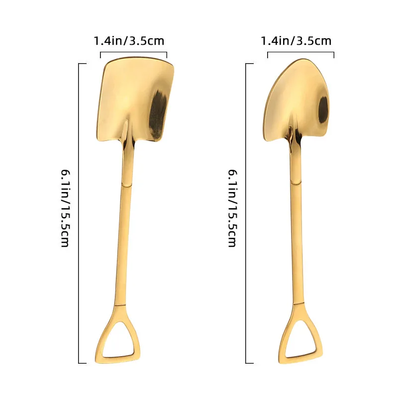 1pc Stainless Steel Shovel Spoon For Coffee Tea Kitchen Gadget And Accessories Silver Gold Color Dessert Spoon Christmas Gift
1pc Stainless Steel Shovel Spoon For Coffee Tea Kitchen Gadget And Accessories Silver Gold Color Dessert Spoon Christmas Gift