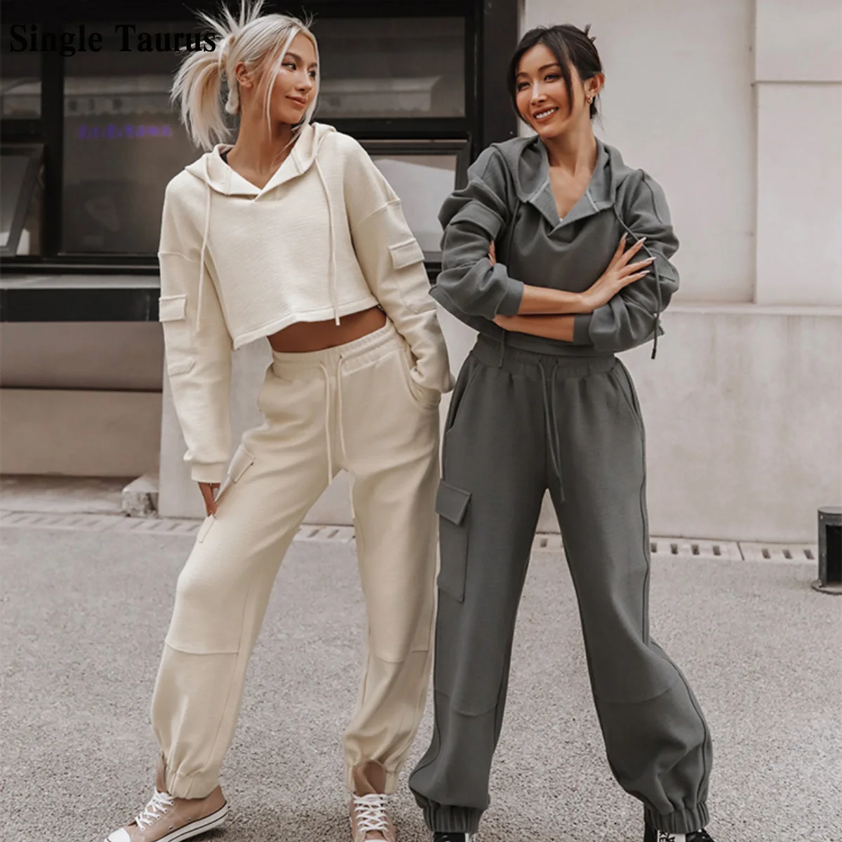 Two Piece Set Pullover Hooded Hoodies Sweatshirts Corp Top Tracksuit Women High Waist Straight Pants Suit Spring Fall Clothes
Two Piece Set Pullover Hooded Hoodies Sweatshirts Corp Top Tracksuit Women High Waist Straight Pants Suit Spring Fall Clothes