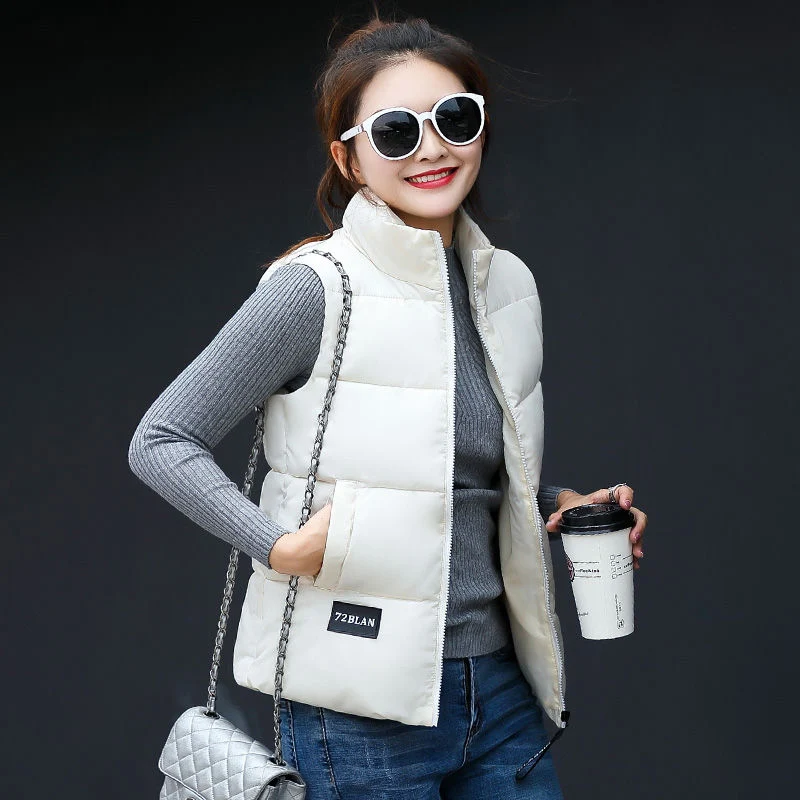 New Women Autumn And Winter Thickened Vest Filling Cotton Solid Color Sleeveless Jacket
New Women Autumn And Winter Thickened Vest Filling Cotton Solid Color Sleeveless Jacket