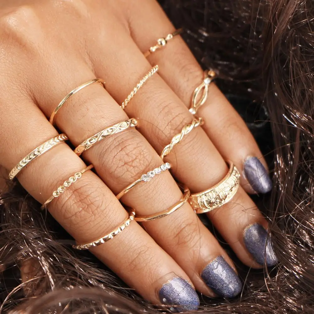 Vintage Knuckle Crystal Rings For Women Trendy Finger Bohemian Ins Star Moon Rings Set Wedding Engagement Jewelry 2020
Vintage Knuckle Crystal Rings For Women Trendy Finger Bohemian Ins Star Moon Rings Set Wedding Engagement Jewelry 2020