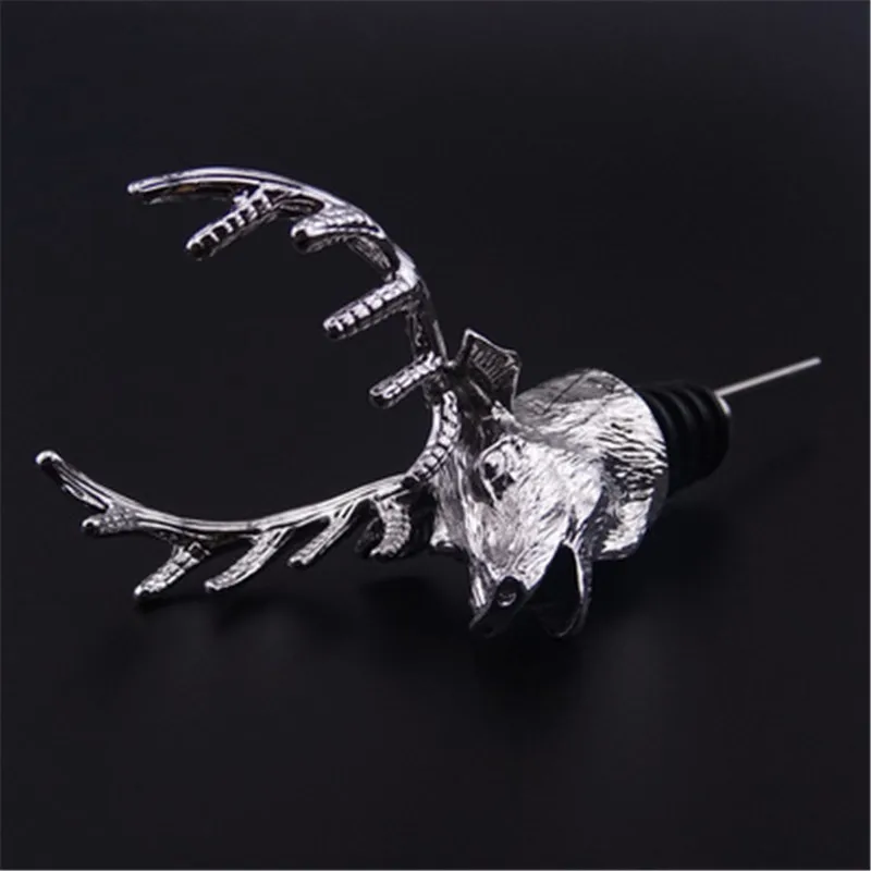 New Stainless Steel Deer Stag Head Wine Pourer Unique Wine Bottle Stoppers Wine Aerators Bar Tools with Box
New Stainless Steel Deer Stag Head Wine Pourer Unique Wine Bottle Stoppers Wine Aerators Bar Tools with Box