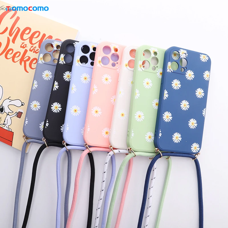 Daisy Flower Crossbody Lanyard Liquid Silicone Phone Case For Iphone 11 12 Pro Max MiNi X XR XS 7 8 Plus Phone Cover With Strap
Daisy Flower Crossbody Lanyard Liquid Silicone Phone Case For Iphone 11 12 Pro Max MiNi X XR XS 7 8 Plus Phone Cover With Strap