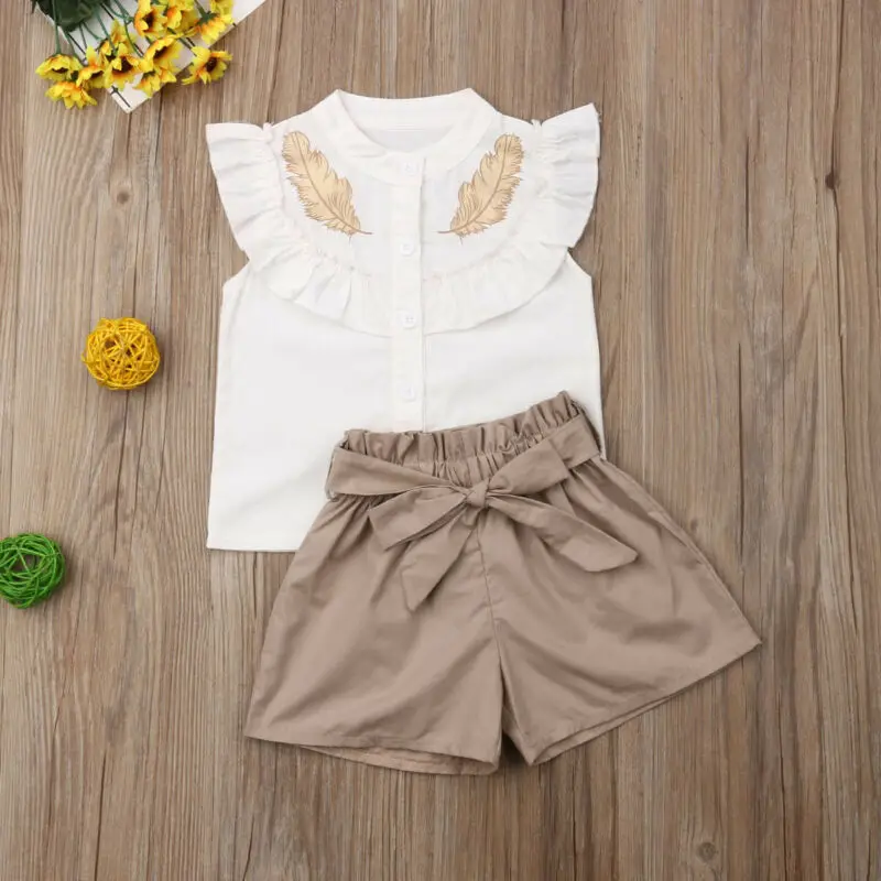 AA 2020 Toddler Kid Baby Girl Clothing Summer Ruffle Set Button Tops Shirt Short Pants Outfit Set Clothes
AA 2020 Toddler Kid Baby Girl Clothing Summer Ruffle Set Button Tops Shirt Short Pants Outfit Set Clothes