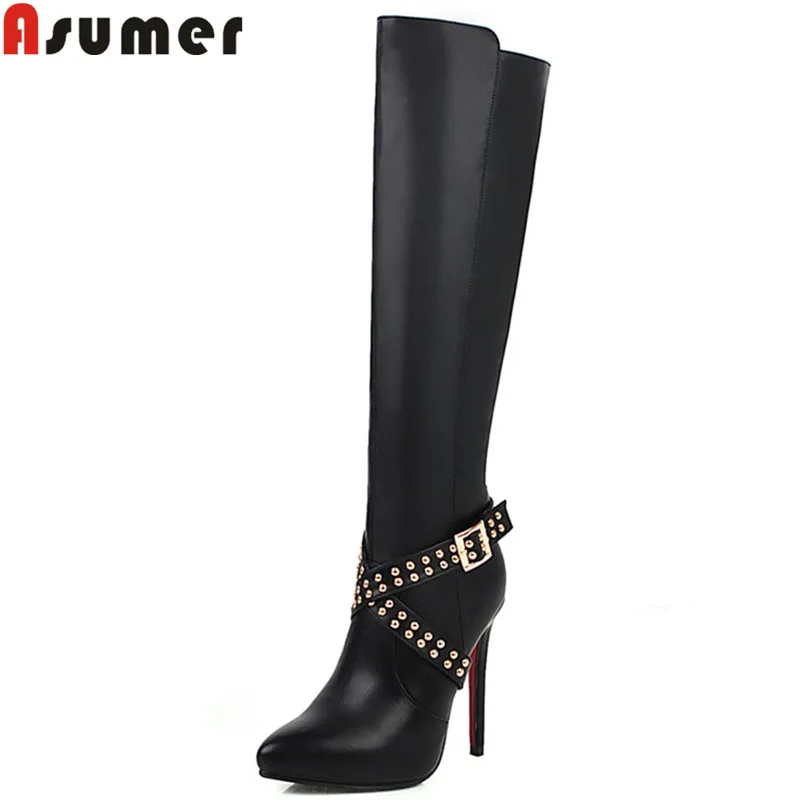 ASUMER 2020 new knee high boots pointed toe zip ladies autumn winter boots pointed toe sexy high heels women boots big size
ASUMER 2020 new knee high boots pointed toe zip ladies autumn winter boots pointed toe sexy high heels women boots big size