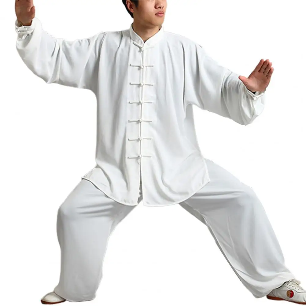 2Pcs/Set Unisex Clothing Suit Button Placket Shirt Loose Solid Chinese Traditional Tai Chi Suit Kung Fu Wear Clothing Suit 2021
2Pcs/Set Unisex Clothing Suit Button Placket Shirt Loose Solid Chinese Traditional Tai Chi Suit Kung Fu Wear Clothing Suit 2021