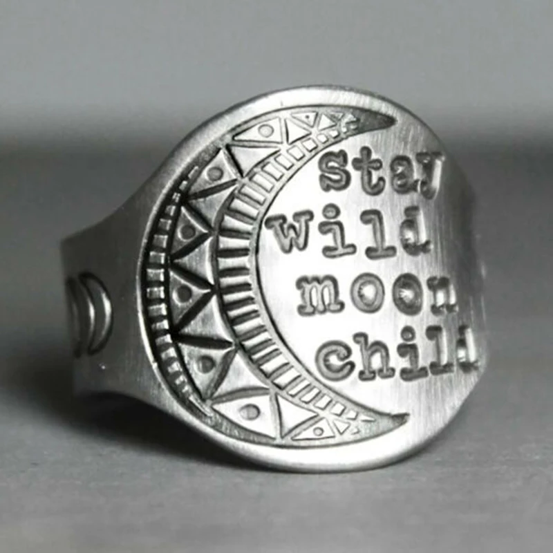 Vintage Silver Plated Engraved Moon Ring Retro Lettering Circle Rings for Women Punk Gothic Party Fashion Jewelry Gift J3C343
Vintage Silver Plated Engraved Moon Ring Retro Lettering Circle Rings for Women Punk Gothic Party Fashion Jewelry Gift J3C343