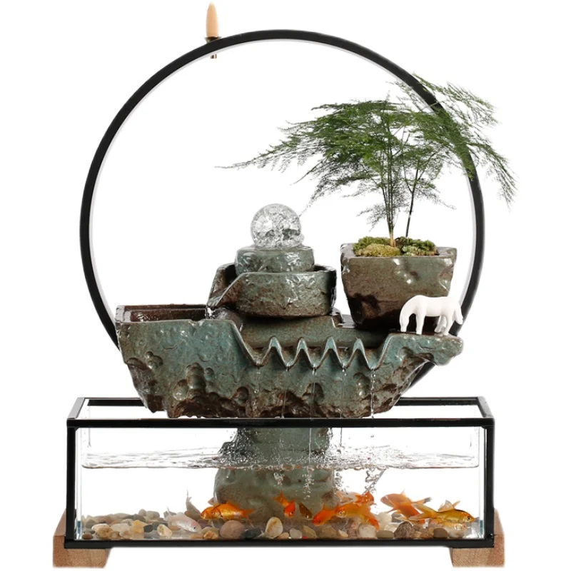 Flowing Water Glass Fish Tank Ornaments Good Fortune Ball Living Room Desktop Ornamental Landscape Furnishing Articles
Flowing Water Glass Fish Tank Ornaments Good Fortune Ball Living Room Desktop Ornamental Landscape Furnishing Articles