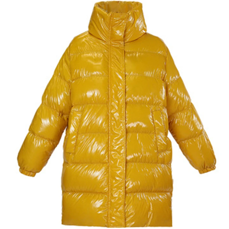 Down jacket Female Winter New Thick Parka White duck down Loose stand collar Warm Women Outerwear Bright Surface Coat W127
Down jacket Female Winter New Thick Parka White duck down Loose stand collar Warm Women Outerwear Bright Surface Coat W127