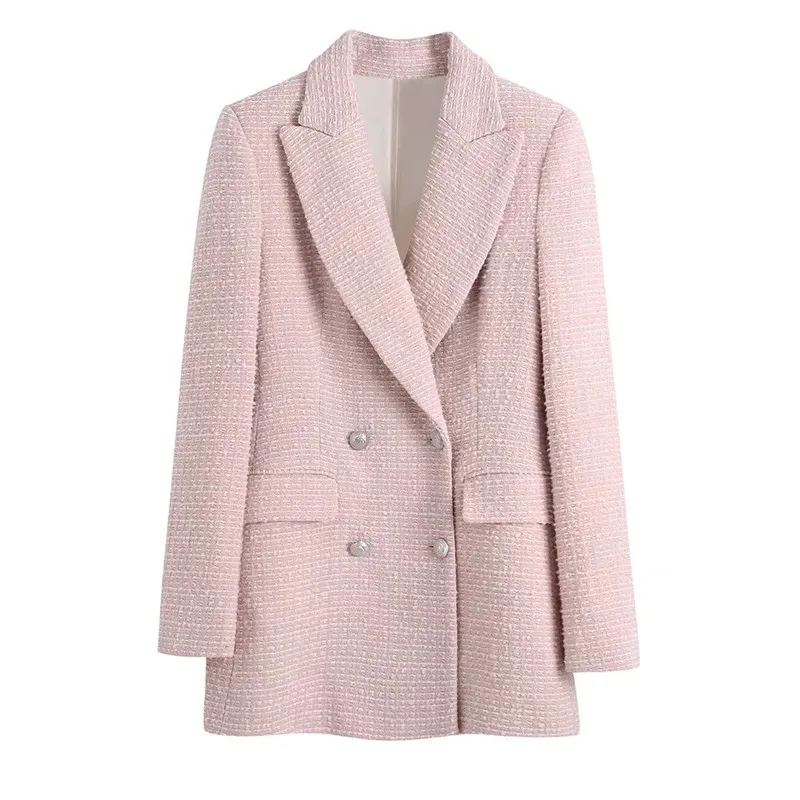 Evfer Autumn Winter Chic Lady Double Breasted Slim Long Blazers Office Style Womens Long Sleeve Two Porckets Casual Za Jackets
Evfer Autumn Winter Chic Lady Double Breasted Slim Long Blazers Office Style Womens Long Sleeve Two Porckets Casual Za Jackets
