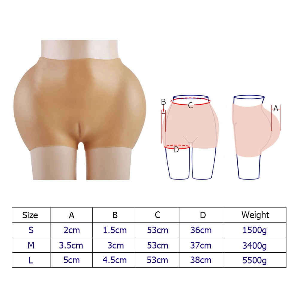 Sexy Full Soft Silicone Pads Buttocks Hips Enhancer Body Shaper Pants Underwear Womens Plus Size Thicken hips by 2 to 5cm
Sexy Full Soft Silicone Pads Buttocks Hips Enhancer Body Shaper Pants Underwear Womens Plus Size Thicken hips by 2 to 5cm