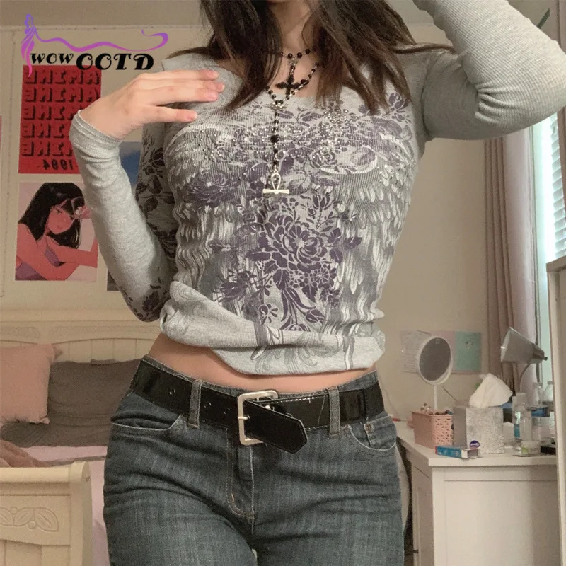 WOWOOTD AUTUMN T-Shirts Fairycore Harajuku Graphic Print Gray Cute Casual Tees Streetwear Dark Academia Tops Y2k Aesthetic
WOWOOTD AUTUMN T-Shirts Fairycore Harajuku Graphic Print Gray Cute Casual Tees Streetwear Dark Academia Tops Y2k Aesthetic