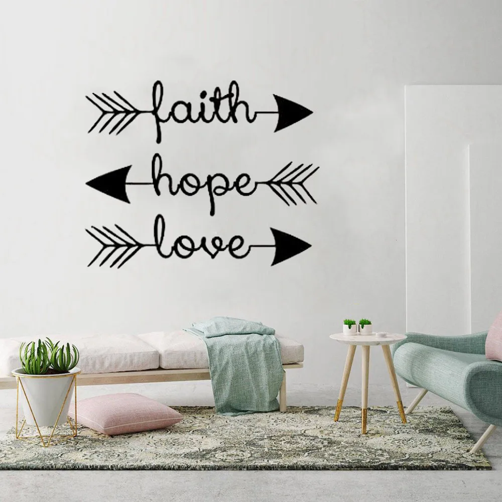 Wall Decals Faith Hope Love Family Wall Quotes Bible Verses Arrow Art Mural Psalms Vinyl Stickers Bedroom Decor WL1002
Wall Decals Faith Hope Love Family Wall Quotes Bible Verses Arrow Art Mural Psalms Vinyl Stickers Bedroom Decor WL1002