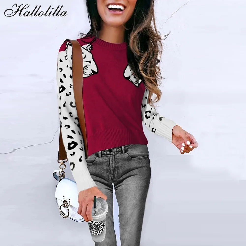 Fashion Autumn Winter Leopards Pattern Sweater Women Casual Long Sleeve Pull Femme Jumpers Ladies Loose and Comfortable Pullover
Fashion Autumn Winter Leopards Pattern Sweater Women Casual Long Sleeve Pull Femme Jumpers Ladies Loose and Comfortable Pullover
