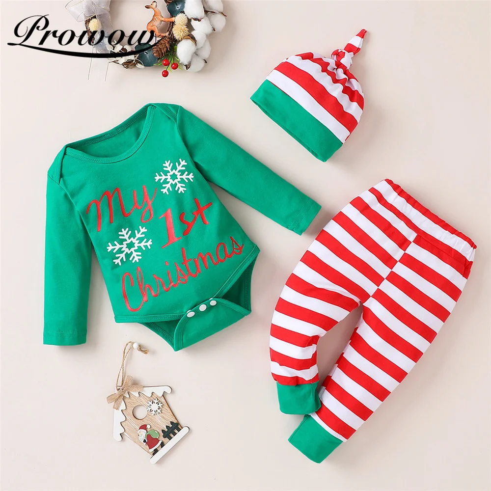 Prowow 2021 My First Baby Christmas Costume Festival Baby Boys Clothes Set Bobysuit+Striped Pant Winter Kids Newborns Clothing
Prowow 2021 My First Baby Christmas Costume Festival Baby Boys Clothes Set Bobysuit+Striped Pant Winter Kids Newborns Clothing