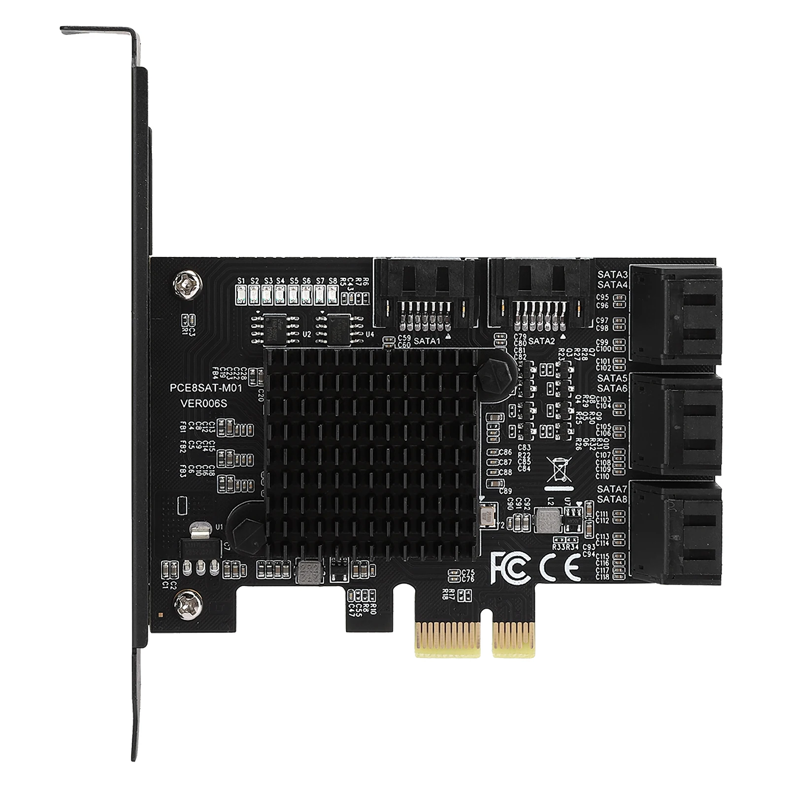 New 8 Port SATA 3 PCI Express Expansion Card PCI-E SATA Controller PCIE 1X to SATA Card SATA3.0 6Gb Adapter Add On Cards for SSD
New 8 Port SATA 3 PCI Express Expansion Card PCI-E SATA Controller PCIE 1X to SATA Card SATA3.0 6Gb Adapter Add On Cards for SSD