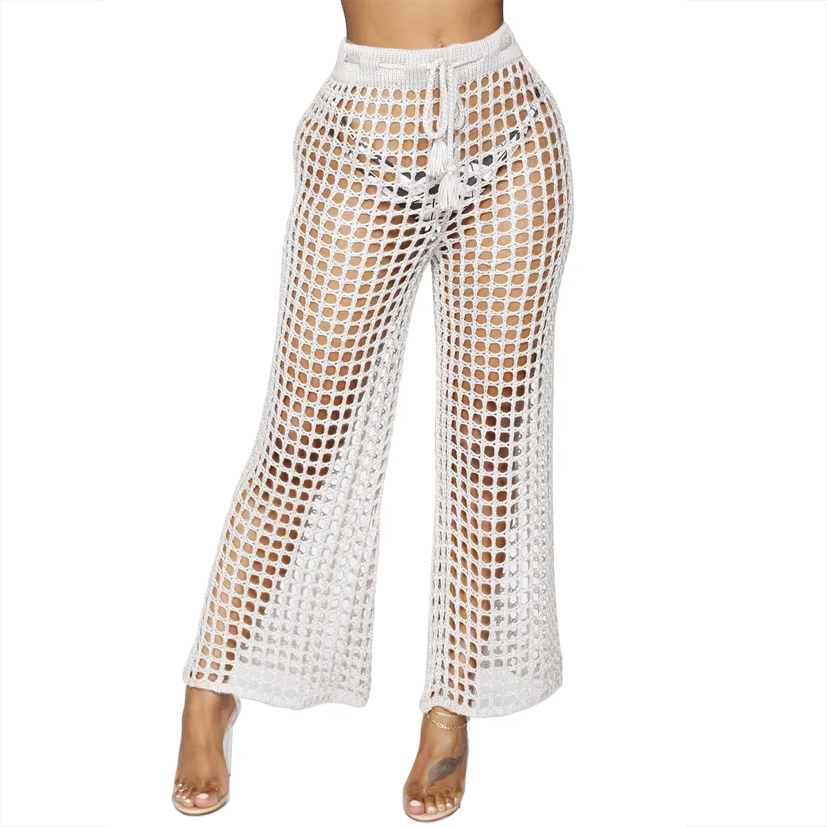 Women's Bikini Cover Pants Hollow Out Wide Leg High Waist Trousers Beach Long Loose Mesh Sheer Pants Crochet Hollow Out Pants
Women's Bikini Cover Pants Hollow Out Wide Leg High Waist Trousers Beach Long Loose Mesh Sheer Pants Crochet Hollow Out Pants
