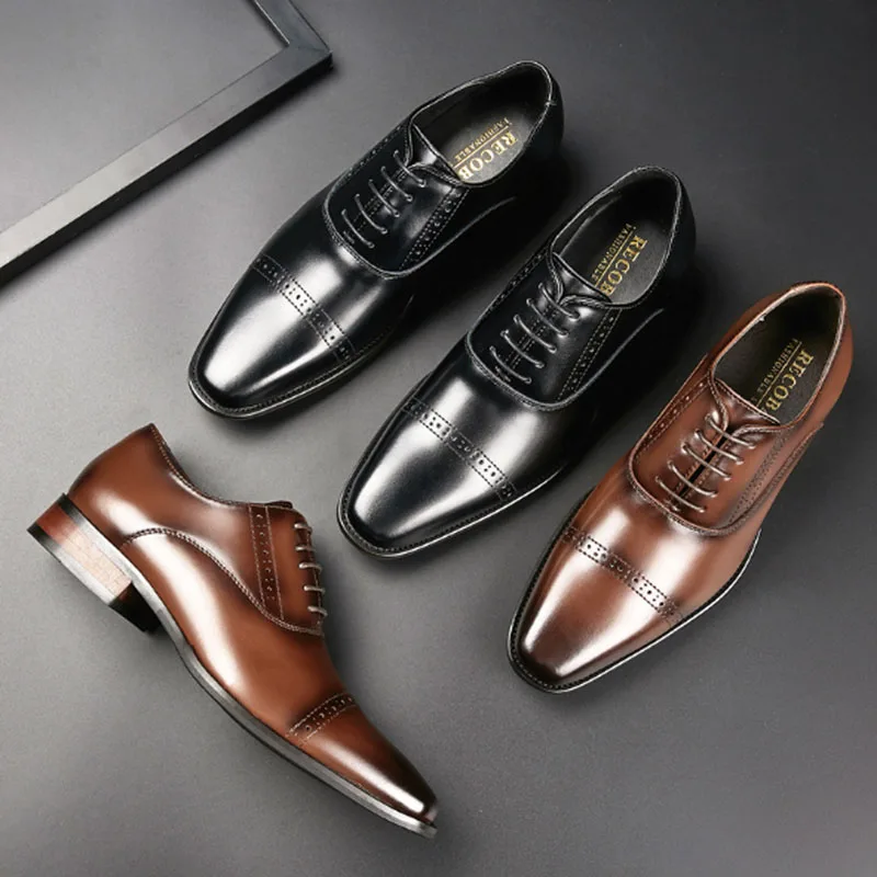Men's business shoes Formal dress men's shoes Carved British shoes men's shoes men's wedding shoes men's work business shoes