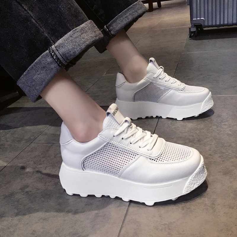 Thick-soled increased white shoes spring and summer new style mesh breathable lace-up casual shoes large size women's shoes
Thick-soled increased white shoes spring and summer new style mesh breathable lace-up casual shoes large size women's shoes