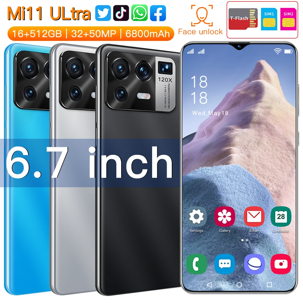 Mi11 6.7Inch Global Version Smartphone 8G +256G ROM 6800mAh Large Battery Android Full Display Dual SIM 4G/5G Call Phone
Mi11 6.7Inch Global Version Smartphone 8G +256G ROM 6800mAh Large Battery Android Full Display Dual SIM 4G/5G Call Phone