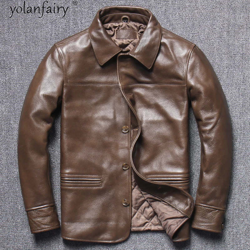 100% Genuine Cow Leather Jacket Men Short Casual Coat Autumn Winter Mens Leather Jackets and Coats Fashion 2021 Hommes Veste
100% Genuine Cow Leather Jacket Men Short Casual Coat Autumn Winter Mens Leather Jackets and Coats Fashion 2021 Hommes Veste