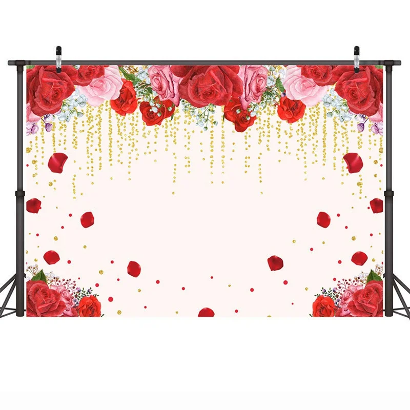Rose Valentine's Day Portrait Backdrop Golden Tassel Red Flowers Romantic Valentine Wedding Background Photo Studio Photophone
Rose Valentine's Day Portrait Backdrop Golden Tassel Red Flowers Romantic Valentine Wedding Background Photo Studio Photophone