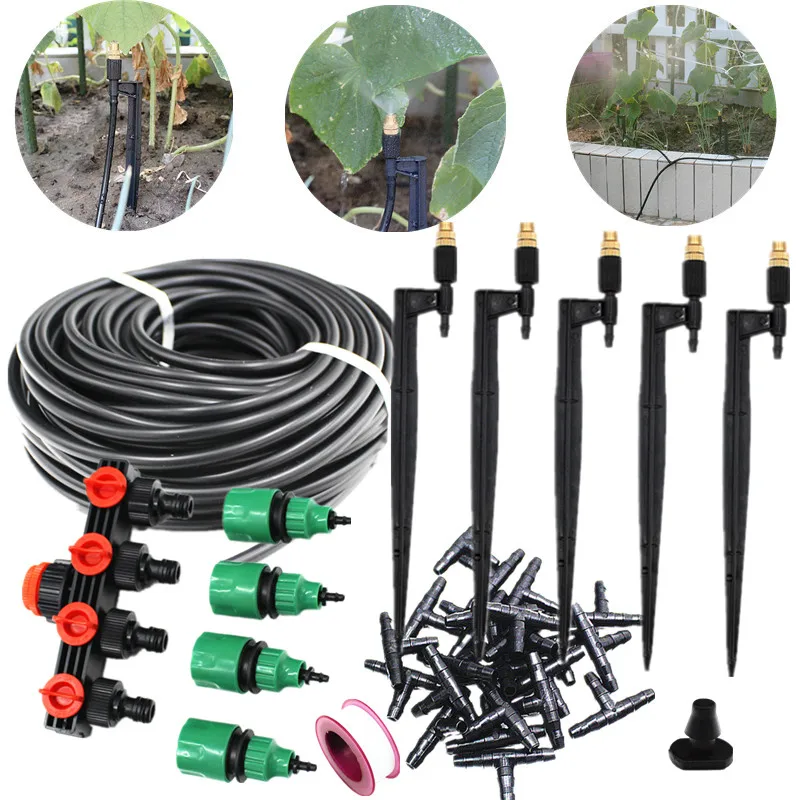 30/40m 4-Ways Hose Spliter Watering Kits Adjustable Brass Sprinkler For Garden Flower Watering Micro Irrigation Nozzle
30/40m 4-Ways Hose Spliter Watering Kits Adjustable Brass Sprinkler For Garden Flower Watering Micro Irrigation Nozzle