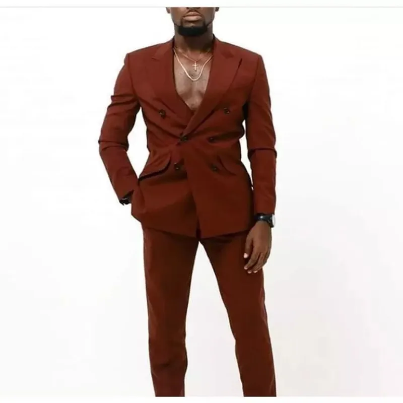 Handsome 2 Pieces Men Suits Costume Homme Terno Prom Slim Fit Tuxedos Wedding Groom Prom Double Breasted Blazer (Jacket+Pants)
Handsome 2 Pieces Men Suits Costume Homme Terno Prom Slim Fit Tuxedos Wedding Groom Prom Double Breasted Blazer (Jacket+Pants)