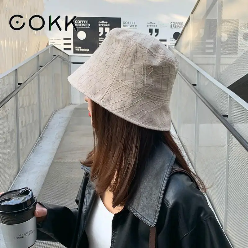 COKK Bucket Hat Women Retro Fisherman Cap Autumn Summer Hats For Women Sunshade Casual Sun Hat Female Gorro
COKK Bucket Hat Women Retro Fisherman Cap Autumn Summer Hats For Women Sunshade Casual Sun Hat Female Gorro