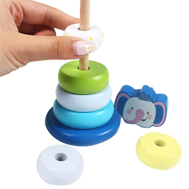 Puzzle enlightenment wooden toy Wooden Stacking Rings Toy With Elephants Topper Developmental Toys #3N01
Puzzle enlightenment wooden toy Wooden Stacking Rings Toy With Elephants Topper Developmental Toys #3N01