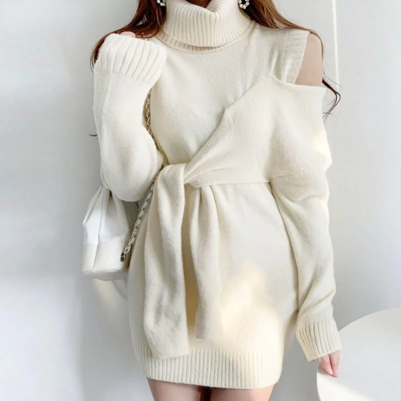 Корейское мягкое шерстяное платье с длинным рукавом и высоким воротником, короткая юбка с вырезами в форме сердца и открытыми плечами на за...
Корейское мягкое шерстяное платье с длинным рукавом и высоким воротником, короткая юбка с вырезами в форме сердца и открытыми плечами на за...