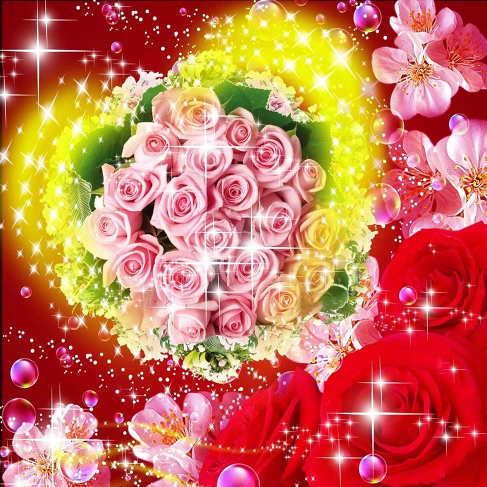 100% Full 5D Diy Daimond Painting Cross-stitch "Love Roses" 3D Diamond Mosaic Round Rhinestones Paintings Embroidery
100% Full 5D Diy Daimond Painting Cross-stitch "Love Roses" 3D Diamond Mosaic Round Rhinestones Paintings Embroidery