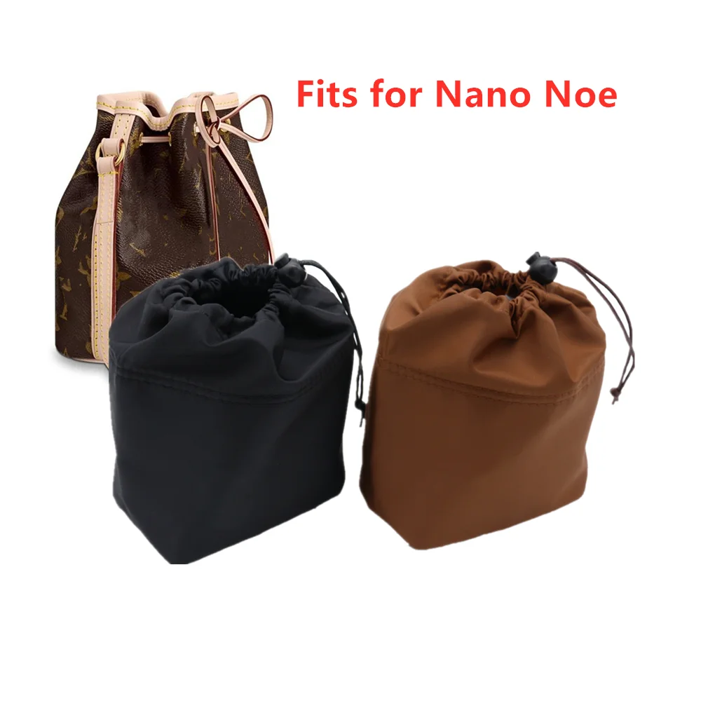 

Fits for Nano Noe Pochette Insert organizer Wateproof Nylon Bucket Bag Purse In designer Handbag inner cosmetic bag organizer