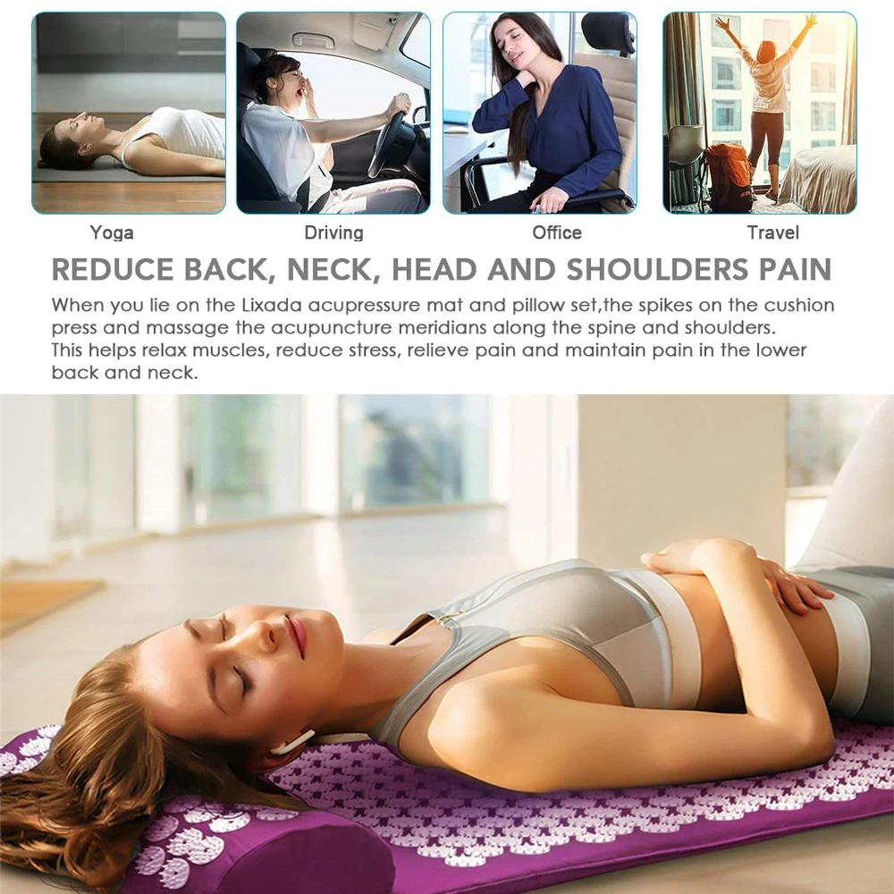 Extra Long Acupuncture Massage Yoga Cushion Kuznetsov's applicator Acupressure Relieve back Foot Pain Massage Pillow Shakti Mat
Extra Long Acupuncture Massage Yoga Cushion Kuznetsov's applicator Acupressure Relieve back Foot Pain Massage Pillow Shakti Mat