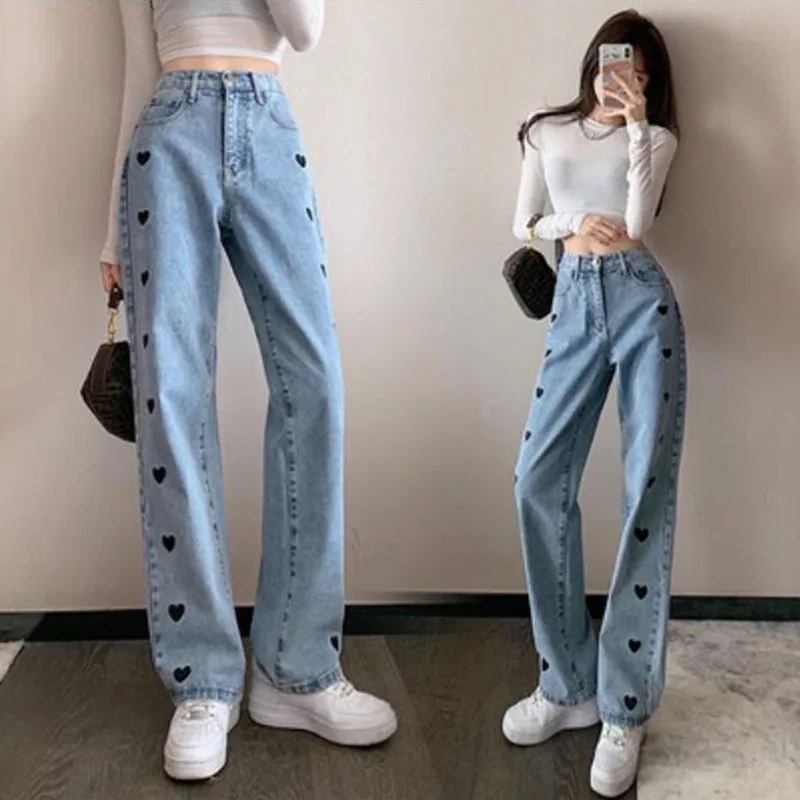 Woman Jeans High Waist Clothes Wide Leg Denim Clothing Blue Streetwear Vintage Quality 2021 Fashion
Woman Jeans High Waist Clothes Wide Leg Denim Clothing Blue Streetwear Vintage Quality 2021 Fashion