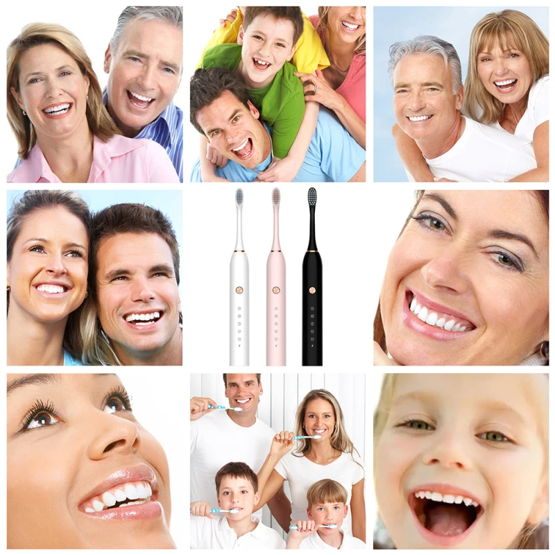 Ultrasonic Sonic Electric Toothbrush Rechargeable Tooth Brushes Washable Electronic Whitening Teeth Brush Adult Timer Brush
Ultrasonic Sonic Electric Toothbrush Rechargeable Tooth Brushes Washable Electronic Whitening Teeth Brush Adult Timer Brush