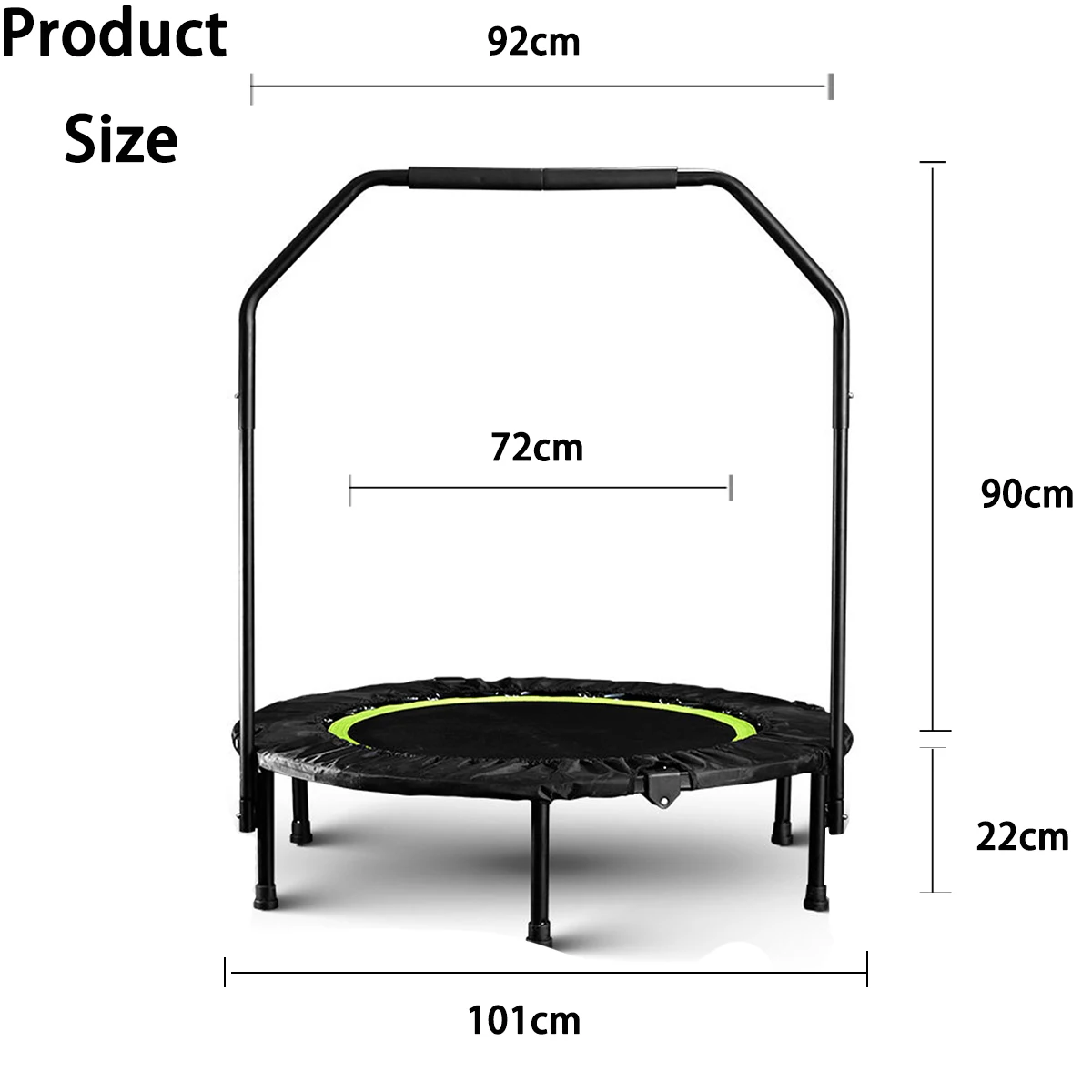 Fitness Trampolin ,Ca 102 Cm,mini Trampolin Klappbar, Trampolin Mit Handlauf Fur Erwachsene,Maximale Belastung Bis 150kg
Fitness Trampolin ,Ca 102 Cm,mini Trampolin Klappbar, Trampolin Mit Handlauf Fur Erwachsene,Maximale Belastung Bis 150kg