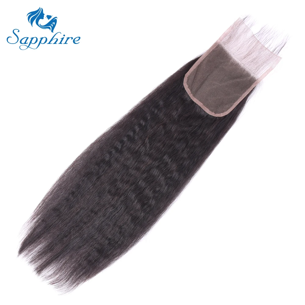 Sapphire Kinky Straight Hair Bundles With Closure Brazilian Hair Weave Bundles Human Hair Bundles with 4*4 Lace Closure Remy
Sapphire Kinky Straight Hair Bundles With Closure Brazilian Hair Weave Bundles Human Hair Bundles with 4*4 Lace Closure Remy