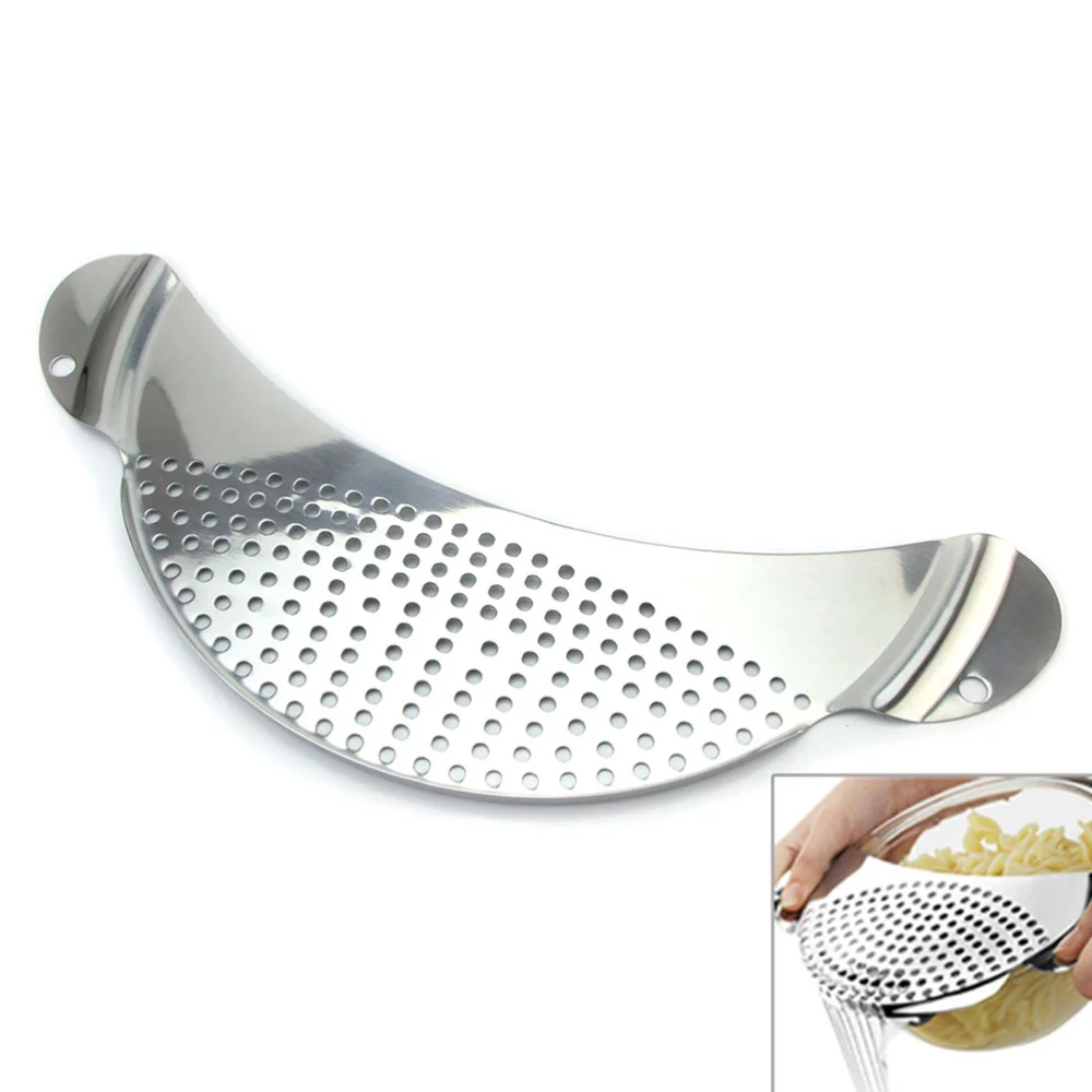 2Pcs Stainless Steel Pan Pot Drainer Spaghetti Pasta Strainer Easy Draining Kitchen Tool
2Pcs Stainless Steel Pan Pot Drainer Spaghetti Pasta Strainer Easy Draining Kitchen Tool