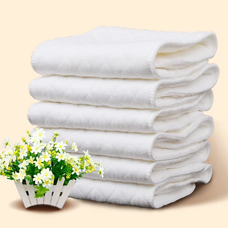 New Reusable Baby Diapers Cloth Diaper Inserts 1 Piece 3 Layer Insert 100% Cotton Washable babies care Eco-friendly diaper 10pcs 
New Reusable Baby Diapers Cloth Diaper Inserts 1 Piece 3 Layer Insert 100% Cotton Washable babies care Eco-friendly diaper 10pcs
