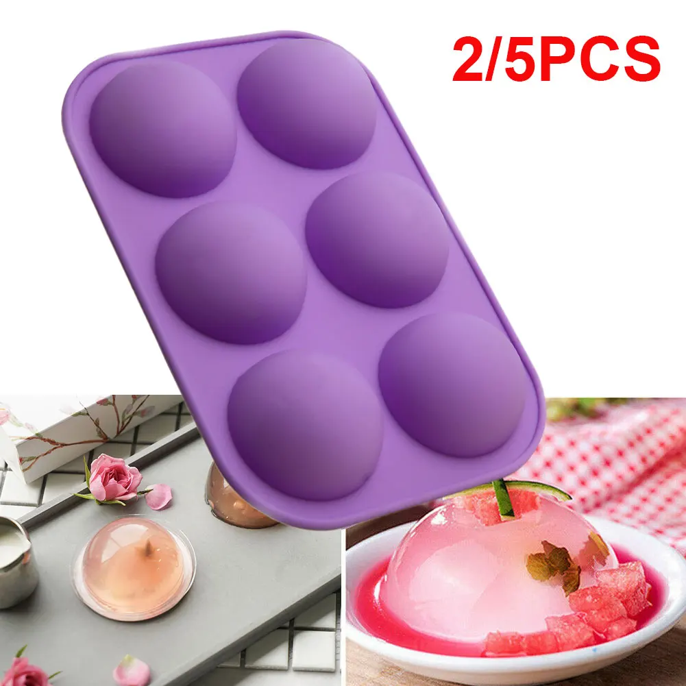 2Pcs 6 Holes Half Silicone Cake Molds 3D Round Silicone Baking Mold for Chocolate Jelly Pudding Handmade Soap Cake Decoration
2Pcs 6 Holes Half Silicone Cake Molds 3D Round Silicone Baking Mold for Chocolate Jelly Pudding Handmade Soap Cake Decoration