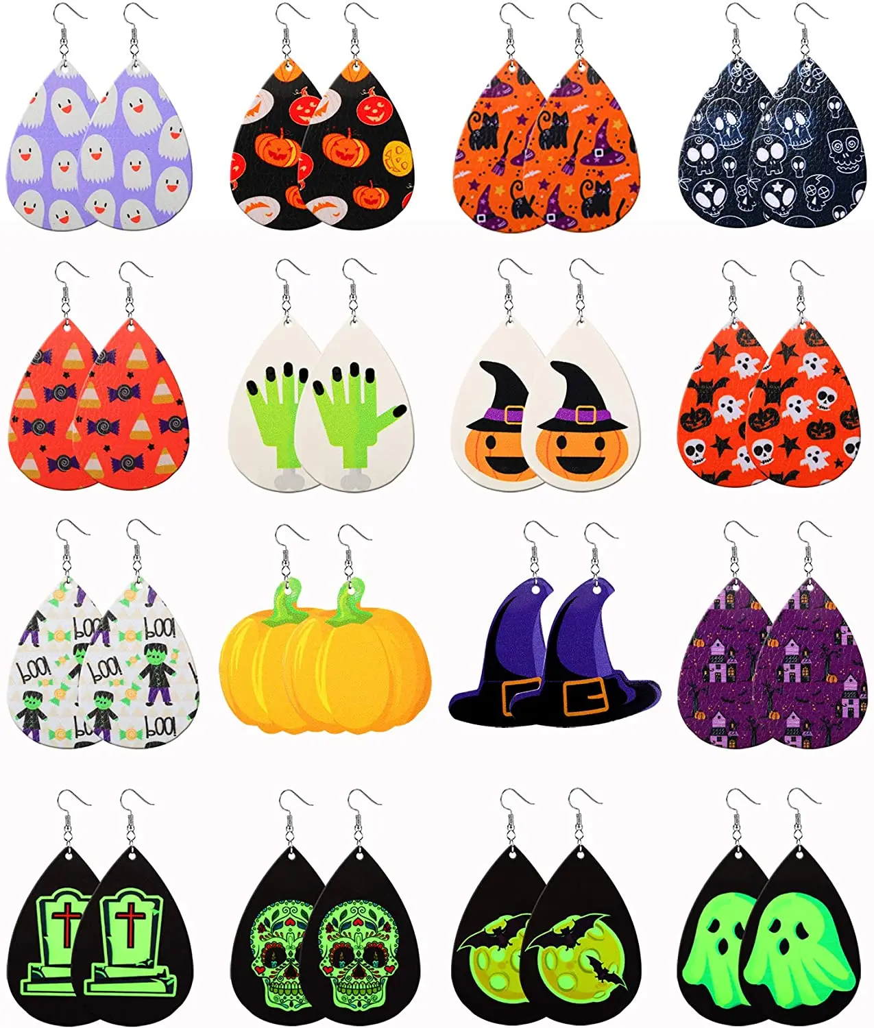 Женские серьги на Хэллоуин, Женские Висячие серьги из искусственной кожи в форме слезы, легкие украшения для Хэллоуина, костюма, вечеринки
Женские серьги на Хэллоуин, Женские Висячие серьги из искусственной кожи в форме слезы, легкие украшения для Хэллоуина, костюма, вечеринки