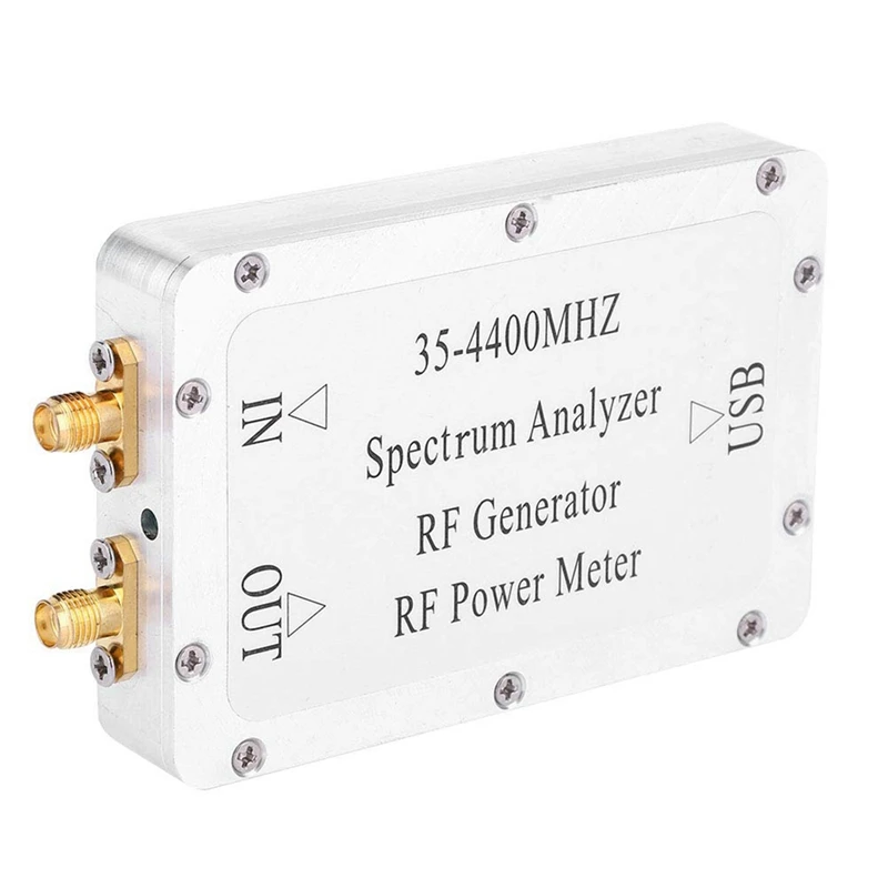 35-4400MHz Spectrum Analyzer Signal Source Power Meter USB Cable Aluminum Alloy Shell
35-4400MHz Spectrum Analyzer Signal Source Power Meter USB Cable Aluminum Alloy Shell