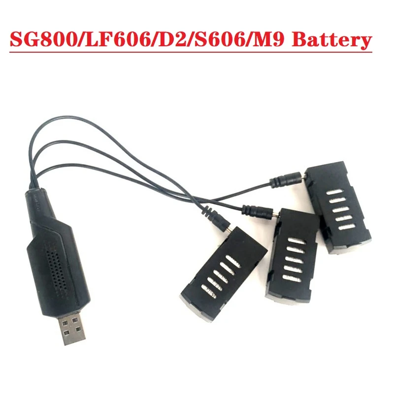 4Pcs 3.7V 500mAh SG800/LF606/D2/S606/M9 Battery with 3-in-1 Charger Rechagerable Battery Spare Parts for Folding 4-axis Drone
4Pcs 3.7V 500mAh SG800/LF606/D2/S606/M9 Battery with 3-in-1 Charger Rechagerable Battery Spare Parts for Folding 4-axis Drone