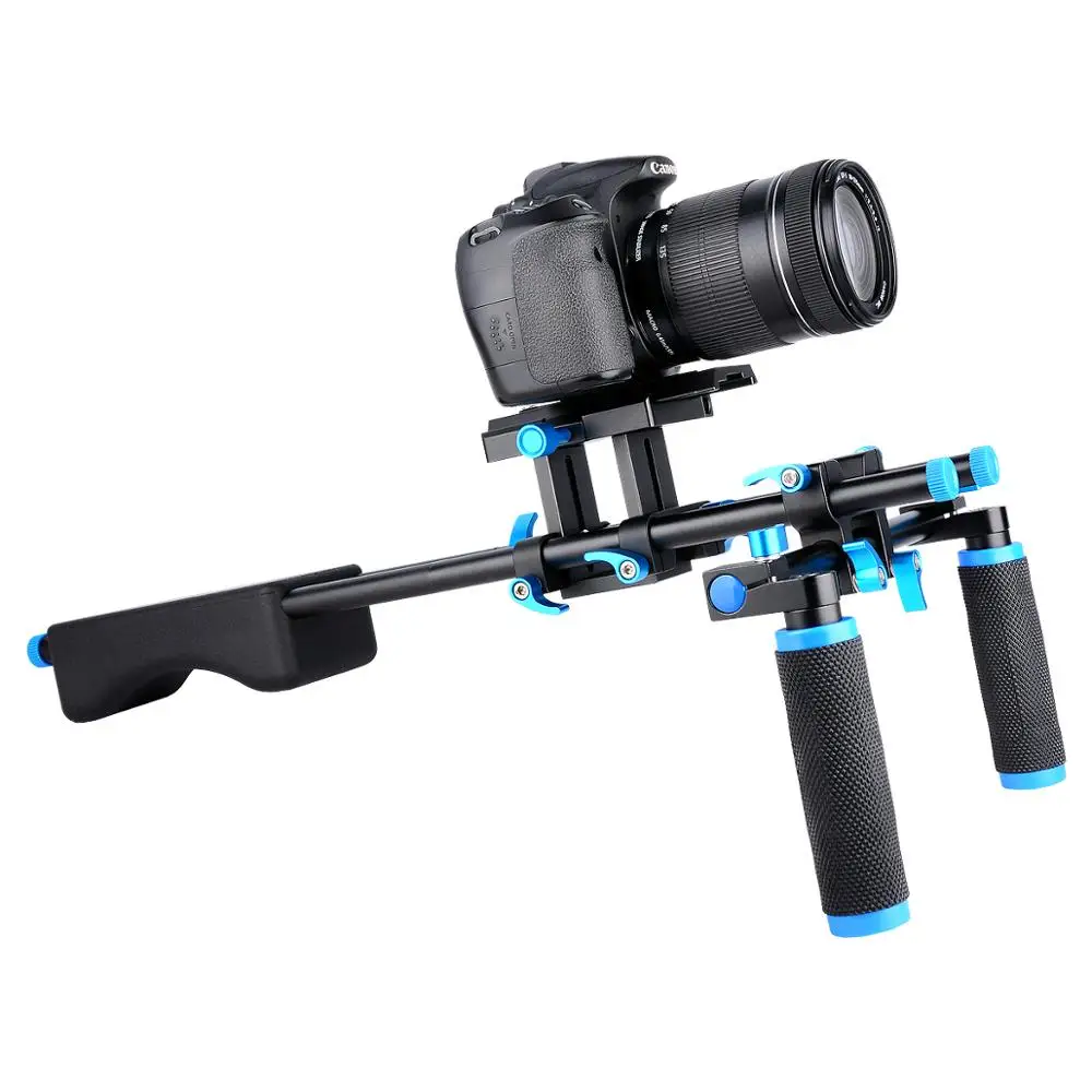 Алюминий сплав Профессиональный DSLR Rig Ручной плеча Поддержка горе Movie комплект