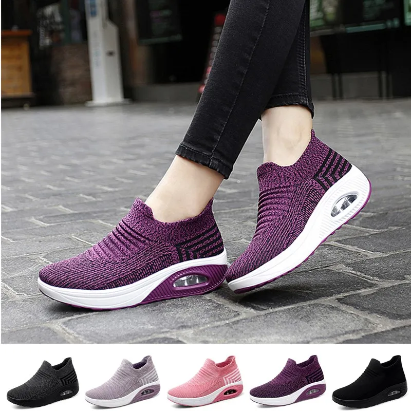 Women's Walking Shoes Fashion Casual Sneakers Platform Summer Sport Shoes Slip-on Comfortable Wedges
Women's Walking Shoes Fashion Casual Sneakers Platform Summer Sport Shoes Slip-on Comfortable Wedges